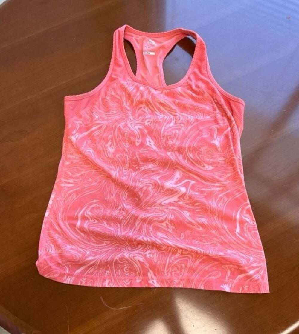 Adidas Clima365 Pink Marble Swirl Racerback Tank Top Size L